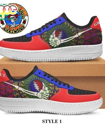 Grateful Dead Skull And Rose Air Force 1 Shoes