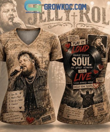 Jelly Roll Nashville 615 V Neck Shirt