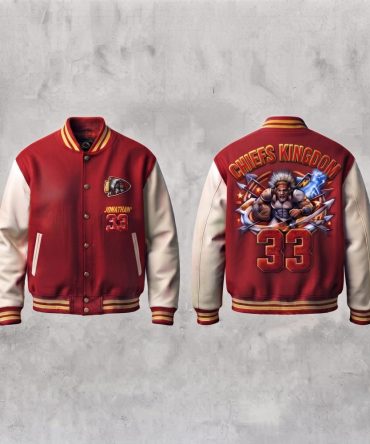 Kansas American Football Inspired Varsity Jacket, Personalized Baseball Jacket
