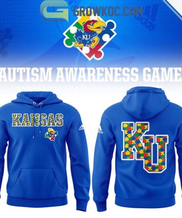 Kansas Jayhawks Autism Awareness Hoodie T-Shirt