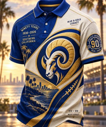 Los Angeles Football 90 Years Polo Shirt Los Angeles Football Merch Gift For Football Fans