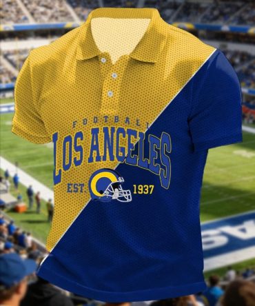 Los Angeles Rams Football Est 1937 Polo Shirt Men'S Sports Game Day Merch Gifts For Rams Fans