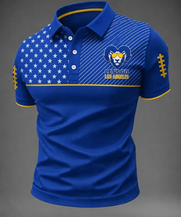 Los Angeles Rams Merch Let_S Go Los Angeles Football Polo Shirt Gift For Football Mens