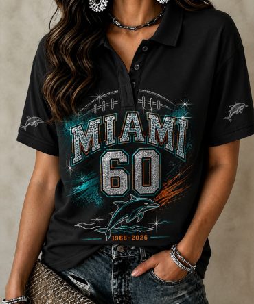 Miami Football Game Day Polo Shirt Miami Football Merch Gift For Her
