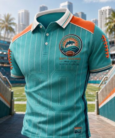 Miami Football Merch Miami 1966-2026 Sixty Seasons Polo Shirt Funny Gifts For Fans