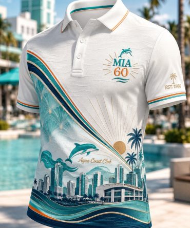 Miami Wave Club 60 Years Of Waves Polo Shirt Miami Football Merch Gift For Fans