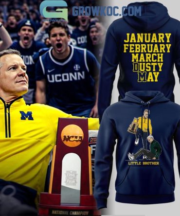 Michigan Wolverines Dusty May Little Brother Hoodie T-Shirt