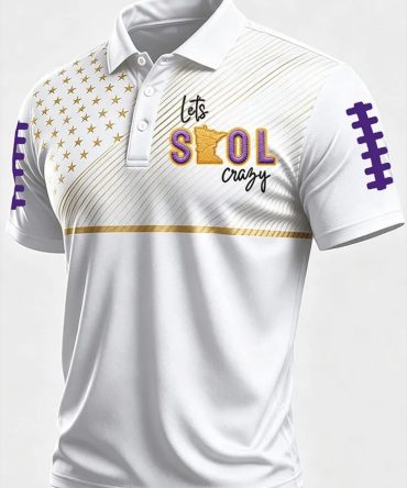 Minnesota Football Merch Let'S Skol Crazy Game Day Polo Shirt Gift For Boyfriend