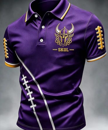 Minnesota Football Merch Skol Mascot Game Day Polo Shirt Best Gifts For Him