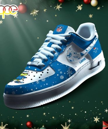 Nfl Detroit Lions Grinch Merry Christmas Sport Air Force 1 Shoes