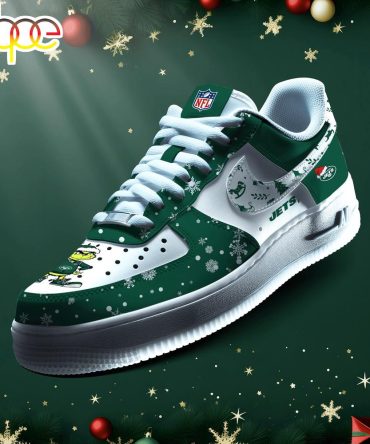 Nfl New York Jets Grinch Merry Christmas Sport Air Force 1 Shoes