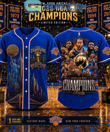 Ny Knicks 2026 Nba Finals Champions Baseball Jersey