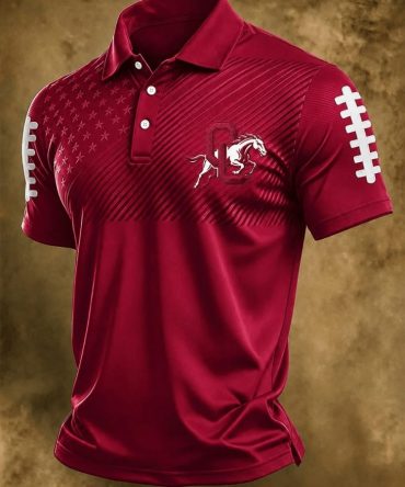 Oklahoma Sooners Merch Ou Crimson Steed Football Polo Shirt Best Fans Gift