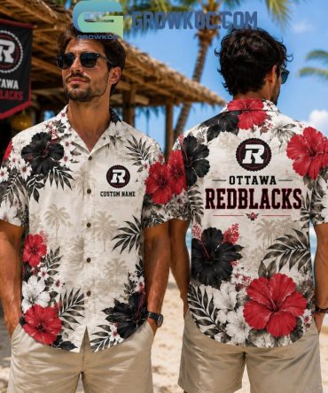 Ottawa Redblacks Cfl Summer Floral Pattern Hawaiian Shirt