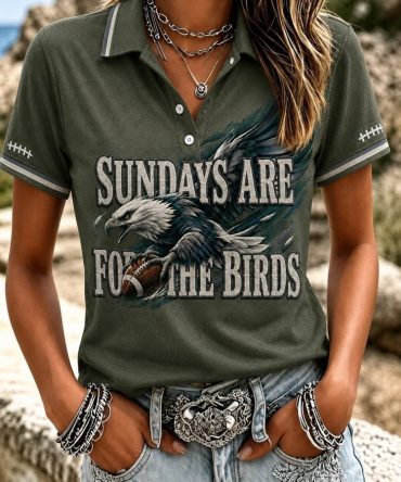 Philadelphia Football Merch Sundays Are For The Birds Polo Shirt Football Fan Gifts