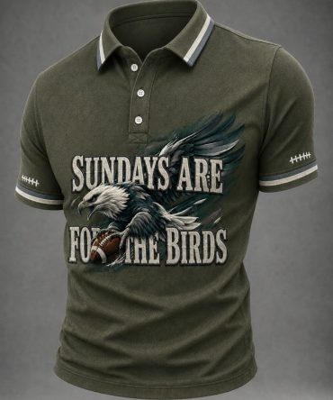 Philadelphia Football Merch Sundays Are For The Birds Polo Shirt Presents