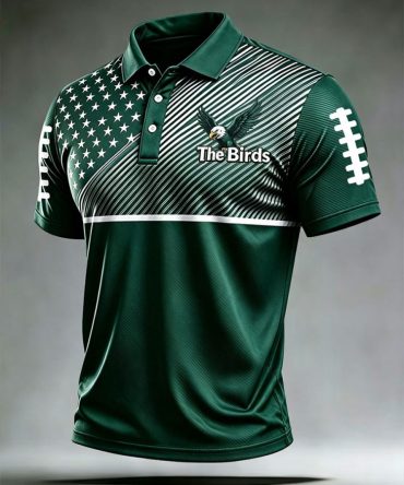 Philadelphia Football Merch The Birds Polo Shirt Game Day Party Gifts