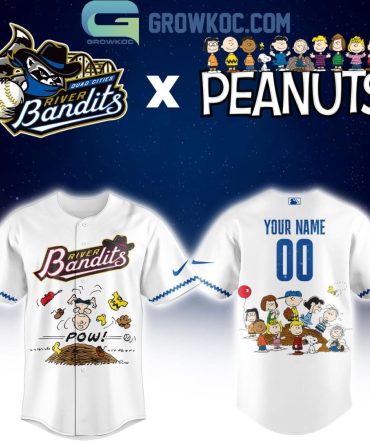 Quad Cities River Bandits Peanuts Night Personalized Jersey