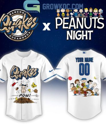 Rancho Cucamonga Quakes Peanuts Night Custom Jersey