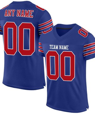 Custom Royal Red-White Football Jersey, Gift For Football Fans