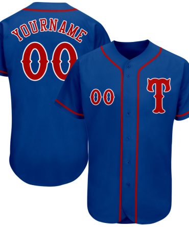 Custom Royal Red-White Baseball Jersey, Gift For Baseball Fans