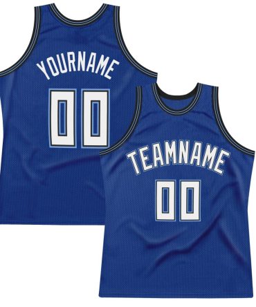 Custom Royal White-Light Blue Throwback Basketball Jersey, Gift For Basketball Fans