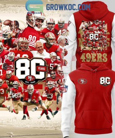 San Francisco 49Ers 80 Years Faithful Hoodie T-Shirt