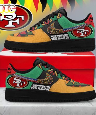 San Francisco 49Ers Nfl Juneteenth Air Force 1 Shoes For Fans
