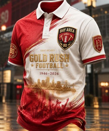 San Francisco Football Polo Shirt 1946 - 2026 80Th Anniversary Merch Gifts