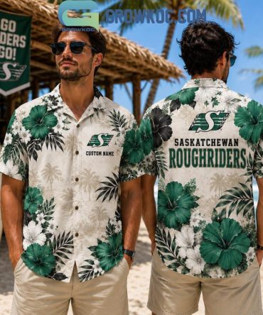 Saskatchewan Roughriders Cfl Summer Floral Pattern Hawaiian Shirt