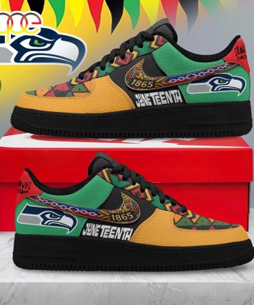 Seattle Seahawks Nfl Juneteenth Air Force 1 Shoes For Fans