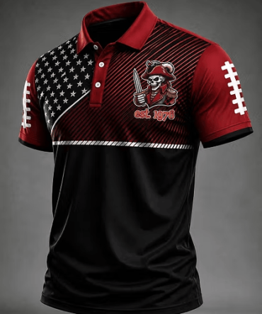Tampa Bay Buccaneers Merch Tb Tampa Bay Football Est 1976 Polo Shirt Football Fans Golf Tee