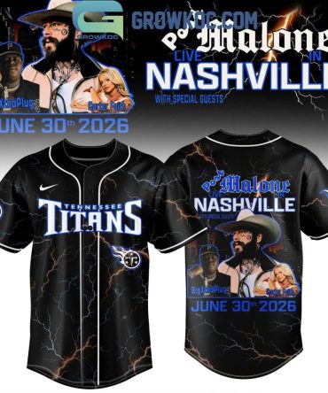 Tennessee Titans X Post Malone Live In Nashville 2026 Baseball Jersey