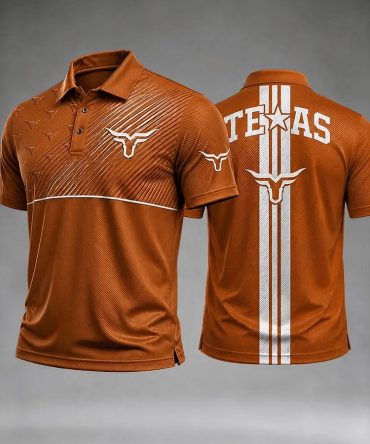 Texas Longhorns Merch Texas Football Game Day Polo Shirt Best Mens Gift