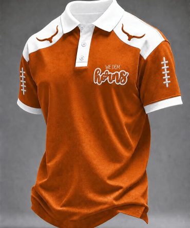 Texas Longhorns Merch We Dem Horns Polo Shirt Best Football Game Day Fans Gift