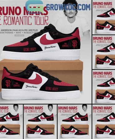 The Romantic Tour 2026 Bruno Mars X All Team Mlb Black Air Force 1 Shoes