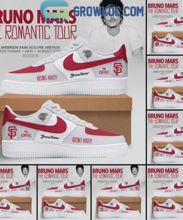 The Romantic Tour 2026 Bruno Mars X All Team Mlb White Air Force 1 Shoes