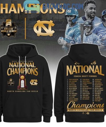 Unc Tar Heels Ncaa Baseball Champions Hoodie Shirt