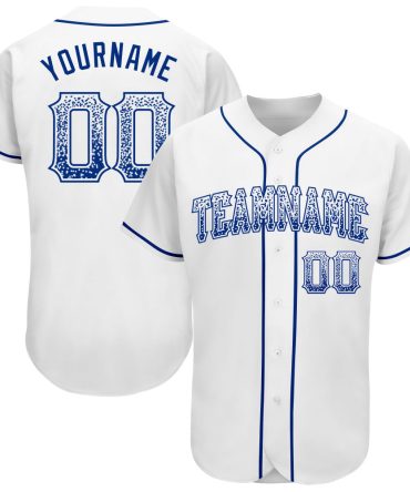 Custom White Royal Drift Fashion Baseball Jersey, Gift For Baseball Fans