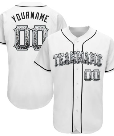 Custom White Black-Silver Drift Fashion Baseball Jersey, Gift For Baseball Fans