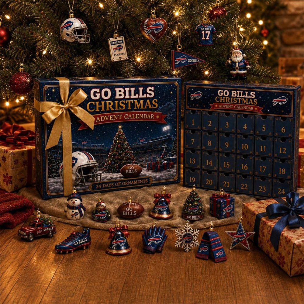 Buffalo Bills Go Bills Christmas Advent Calendar Buffalo Bills Merch Xmas Gift For Football Fan