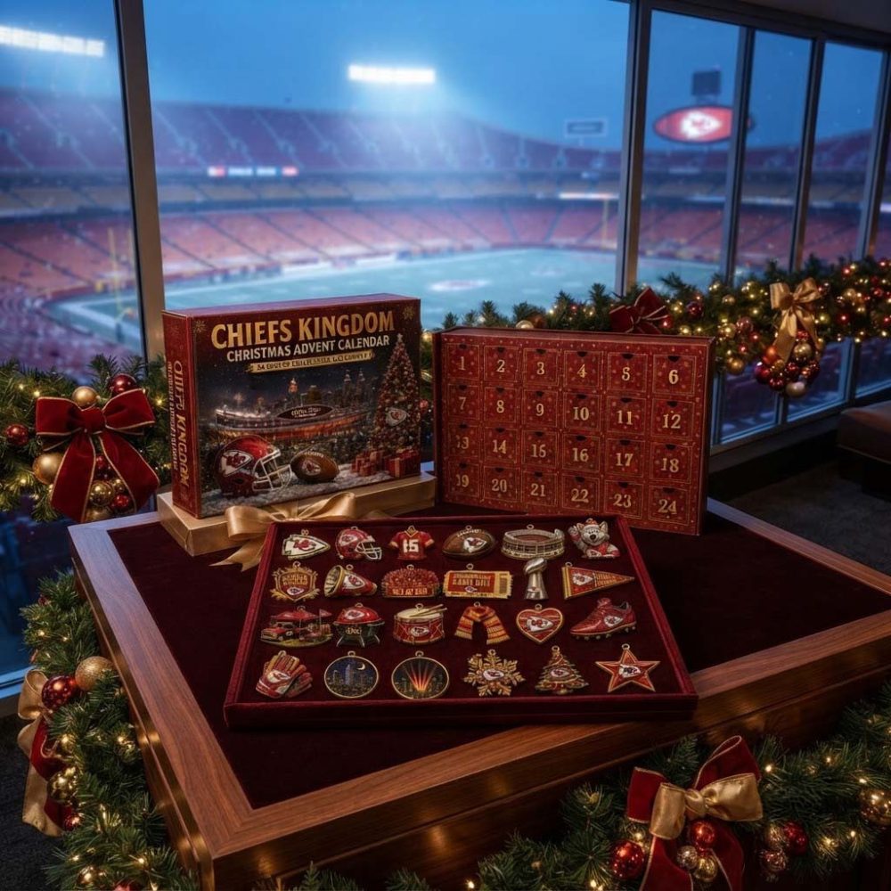 Chiefs Kingdom Football Christmas Advent Calendar Kansas City Chiefs Merch Xmas Gift For Fans