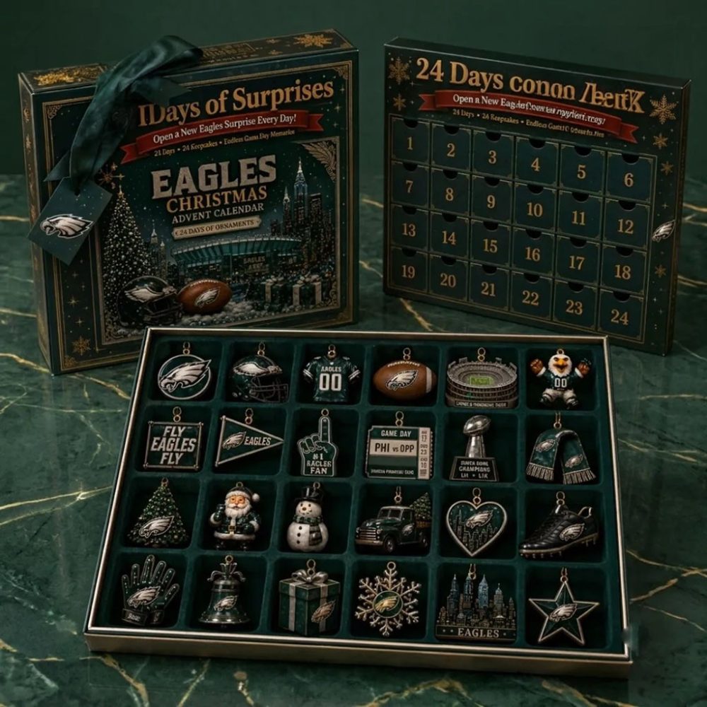 Philadelphia Eagles Christmas Ornament Advent Calendar 2026 Philly Eagles Merch Fan Gifts