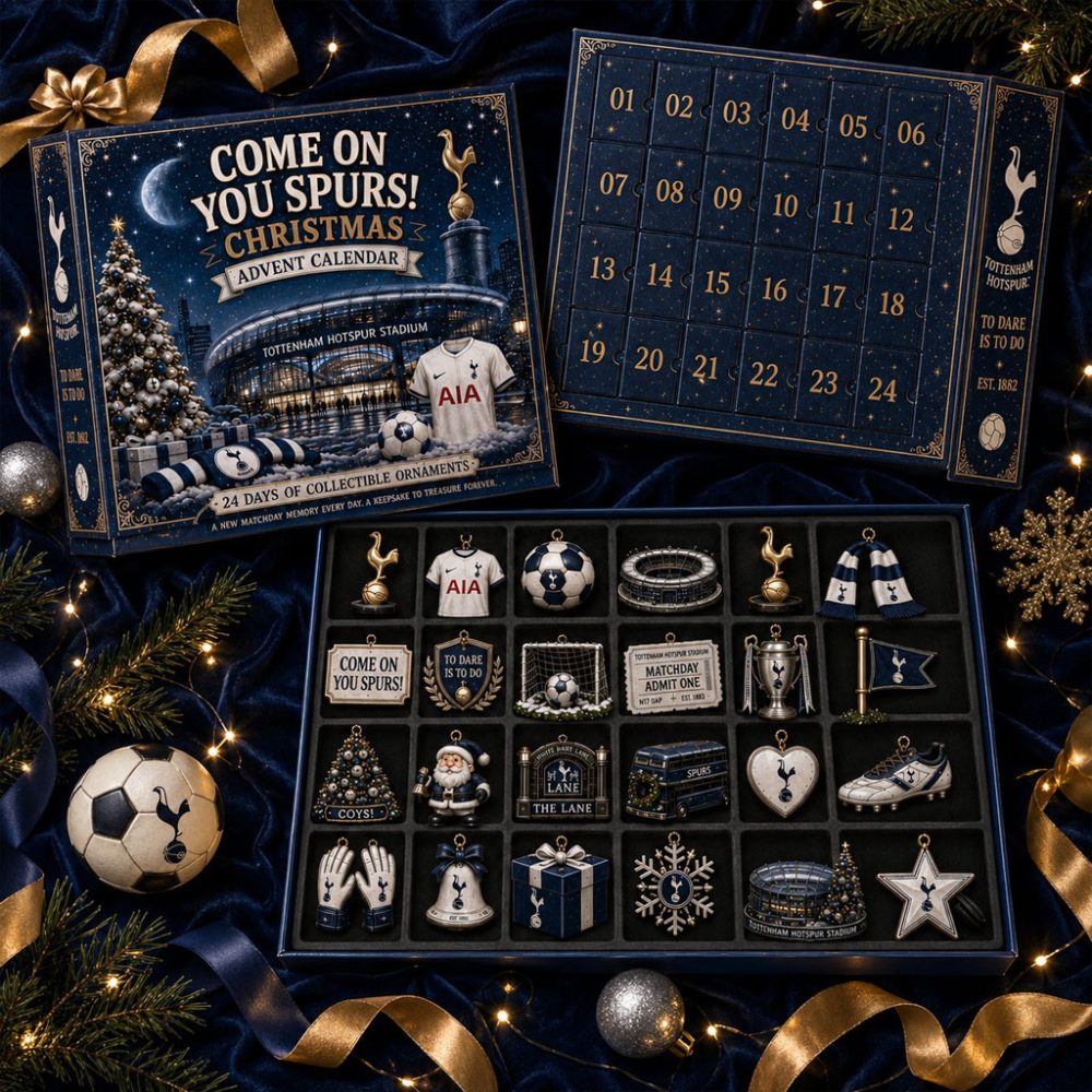 Come On You Spurs Christmas Advent Calendar Holiday Countdown Box Xmas Gift For Soccer Fans