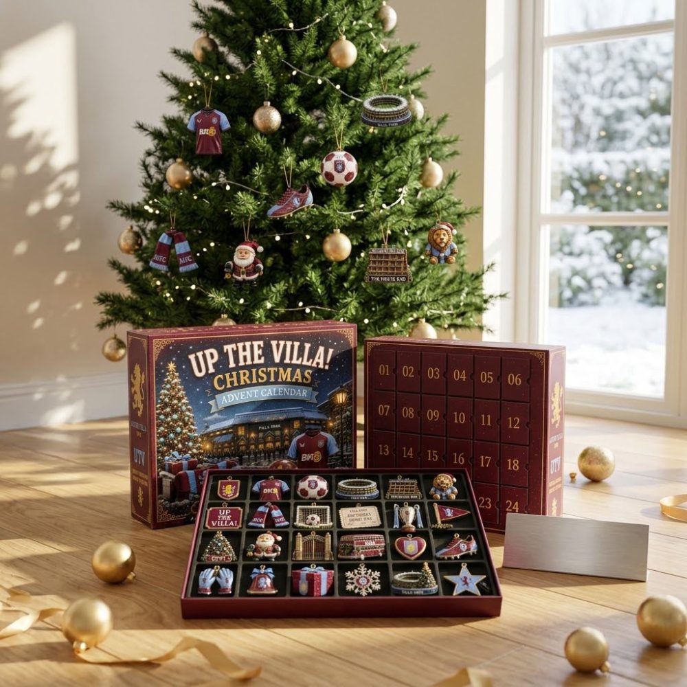Aston Villa Fc Merch Up The Villa Advent Calendar Christmas Gift For Soccer Fans