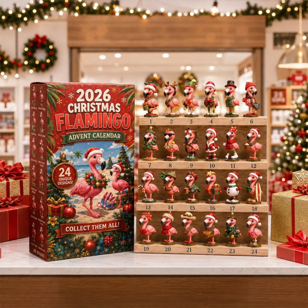 Christmas Flamingo Advent Calendar 24 Days Tropical Flamingo Countdown Box Best Xmas Gifts