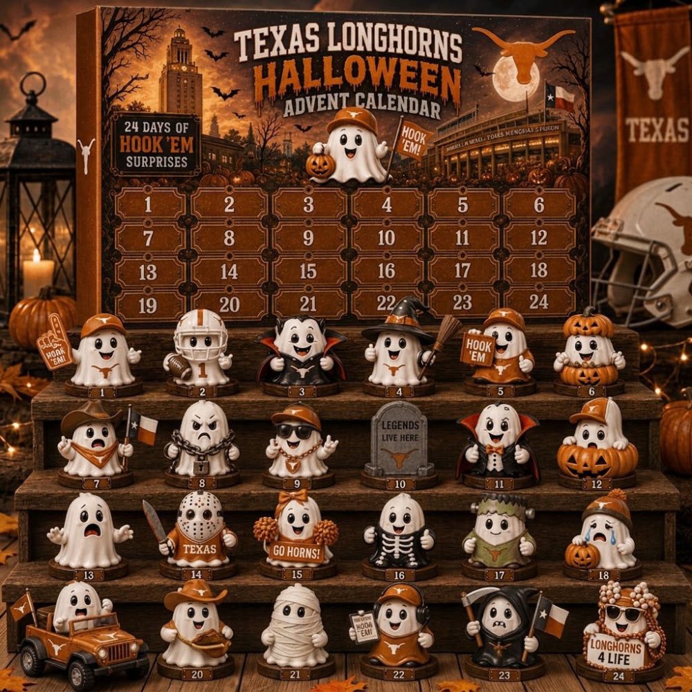 Texas Longhorns Halloween Advent Calendar Longhorns Merch Best Gifts For Football Fans
