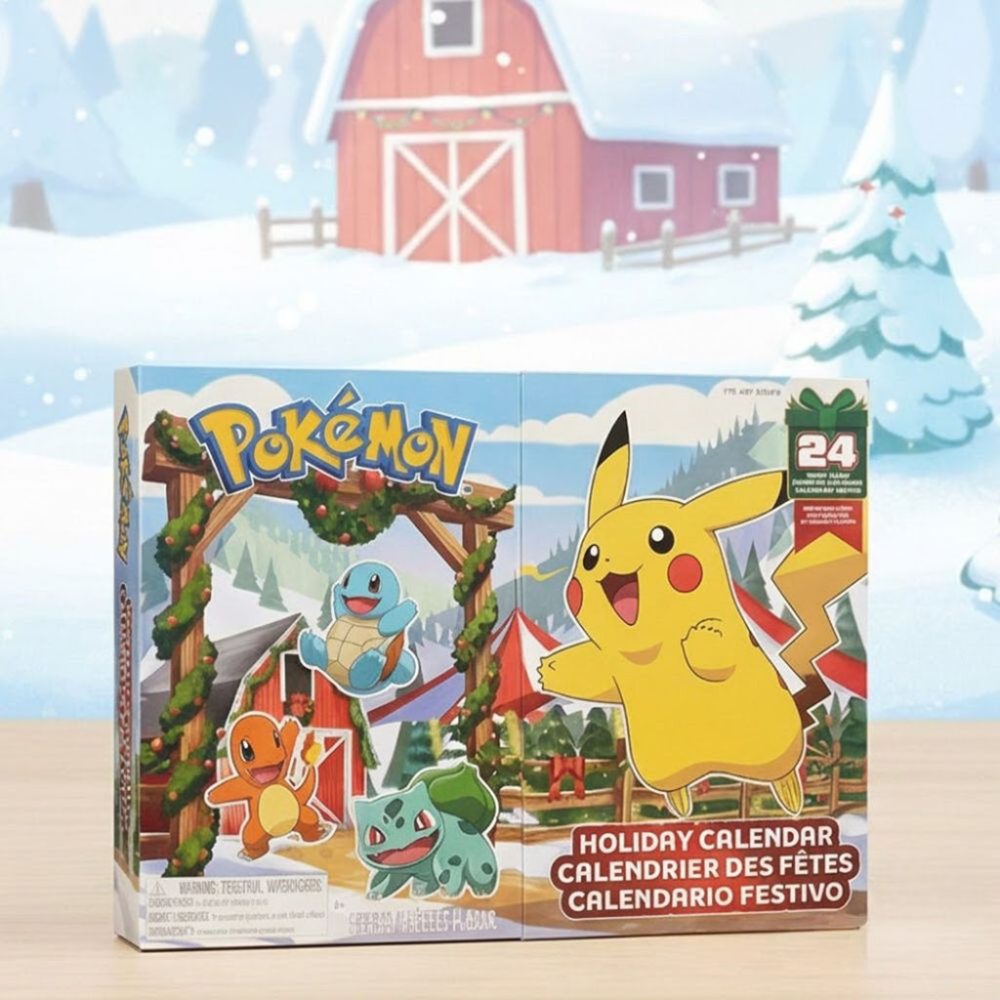 Pokemon 24-Piece Holiday Advent Calendar Surprises Countdown Box Pokemon Merch Christmas Gift