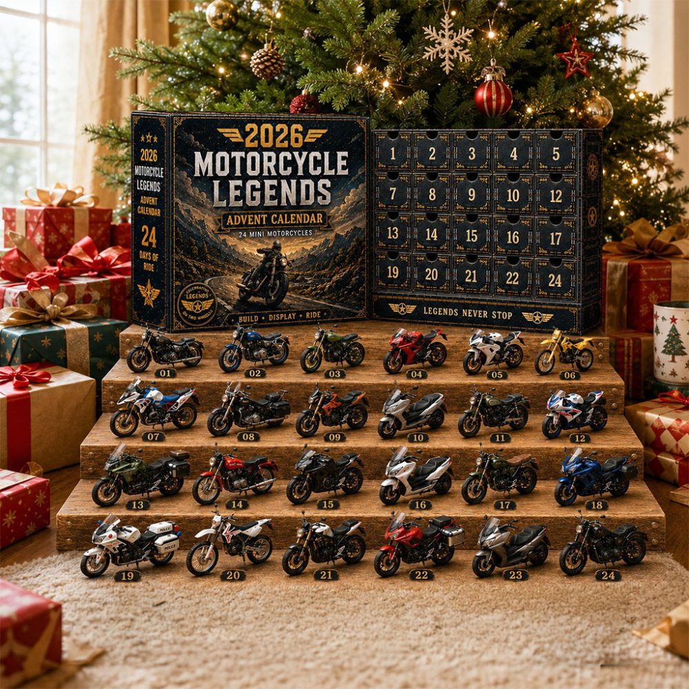 Motorcycle Legend Advent Calendar 2026 Christmas Countdown Box Holiday Gift For Husband