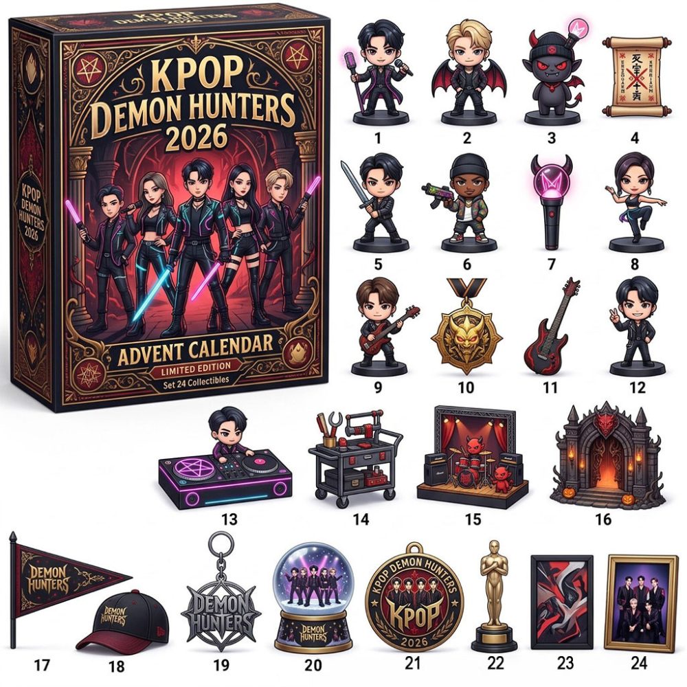 Kpop Demon Hunters 2026 Advent Calendar 24 Piece Idol Collectible Box Gift For Kpop Fans